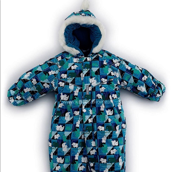 baby blue snowsuit
